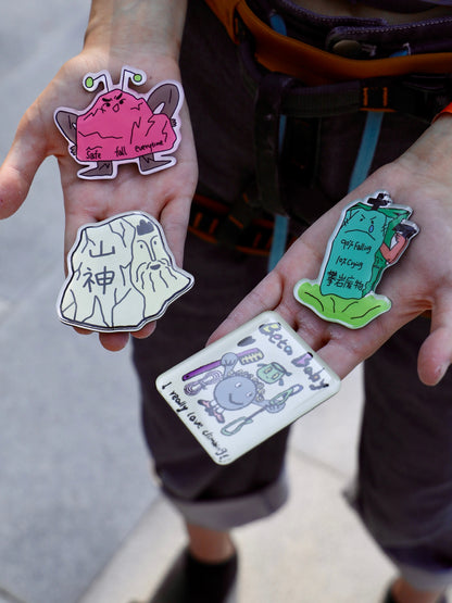 Climbing Illustration Epoxy Magnet