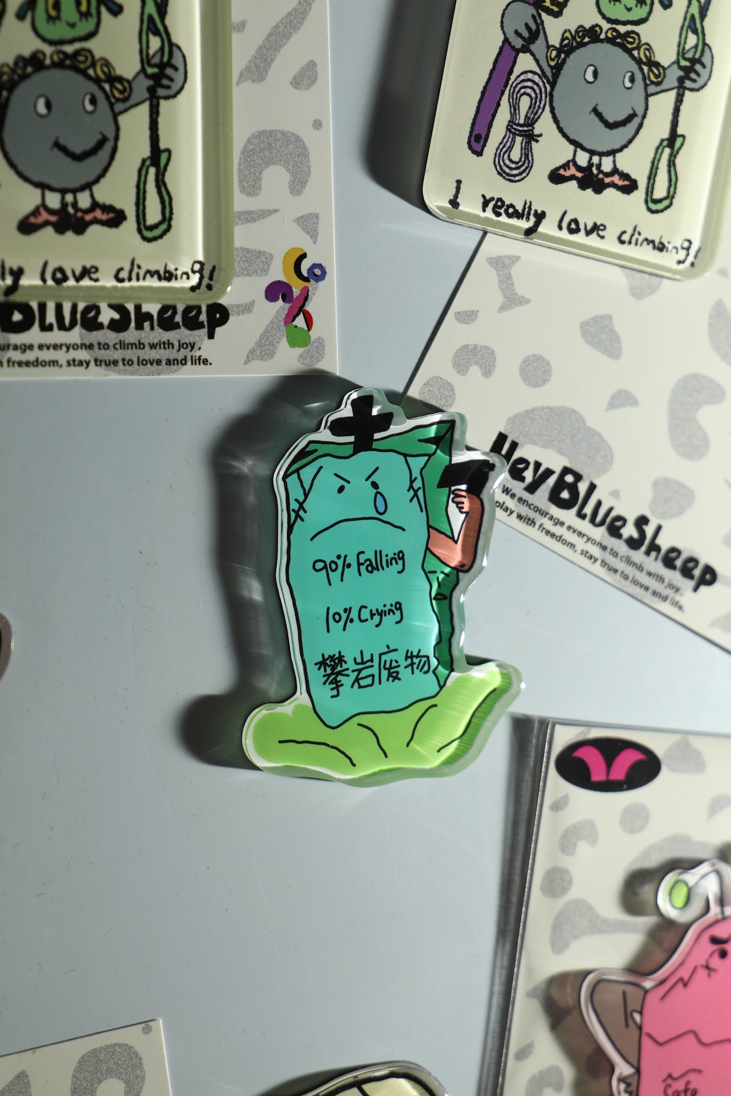 Climbing Illustration Epoxy Magnet