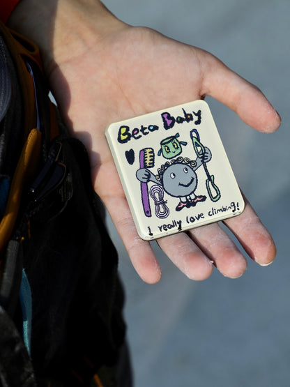 Climbing Illustration Epoxy Magnet