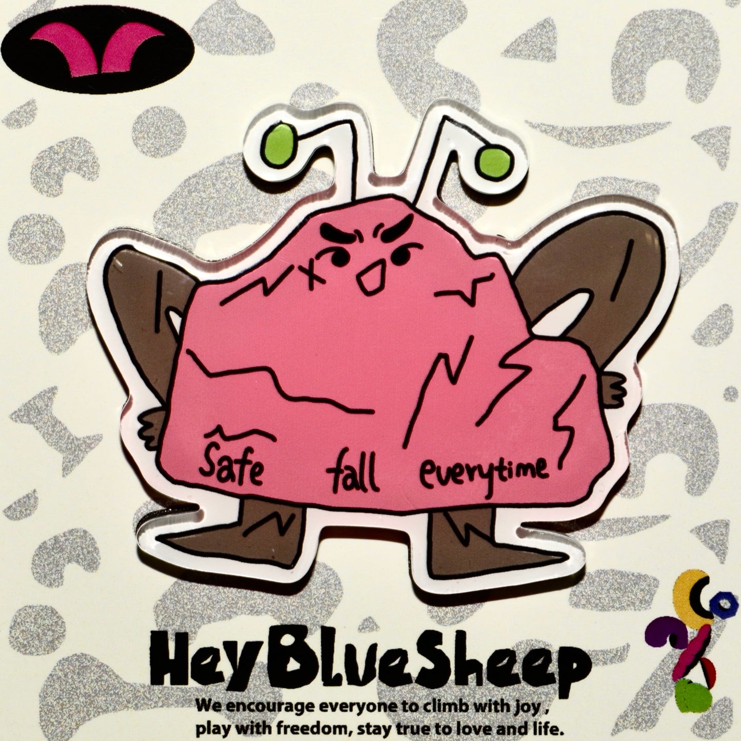 Climbing Illustration Epoxy Magnet